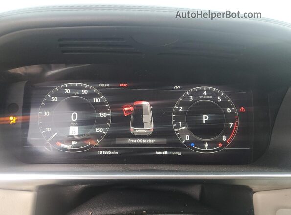 SALWV2SV8KA419011 2019 LAND ROVER RANGE White Вид щитка приладів