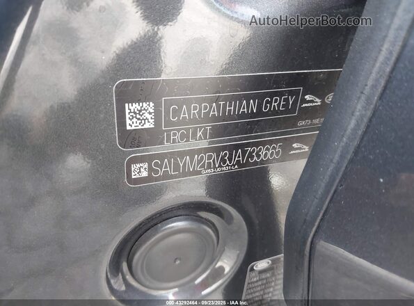 SALYM2RV3JA733665 2018 LAND ROVER RANGE ROVER VELAR Gray Vista del compartimento del motor