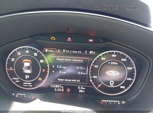 TRUC5AFVXG1010049 2016 AUDI TT Black Widok tylnych siedzeń