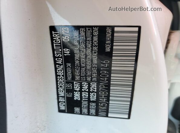 W1K5J4HB7PN409146 2023 MERCEDES-BENZ CLA-CLASS Белый 