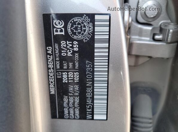 W1K5J4HB8LN107357 2020 MERCEDES-BENZ CLA-CLASS Бежевый Вид подкапотного пространства