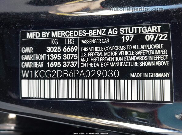 W1KCG2DB6PA029030 2023 MERCEDES-BENZ EQS 450+ Black Vista del compartimento del motor