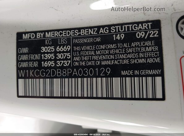 W1KCG2DB8PA030129 2023 MERCEDES-BENZ EQS 450+ White Engine compartment view