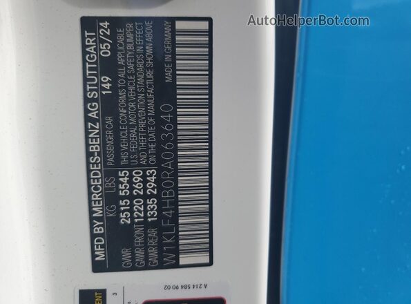 W1KLF4HB0RA063640 2024 MERCEDES-BENZ E Blue 