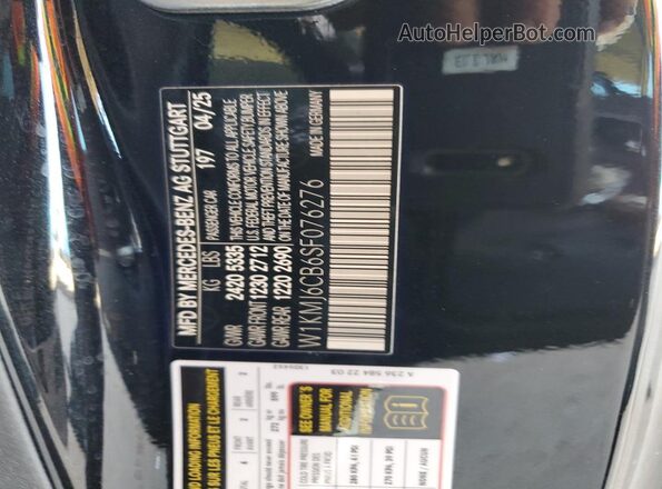 W1KMJ6CB6SF076276 2025 MERCEDES-BENZ CLE Black Շարժիչի բաժամունքի տեսք