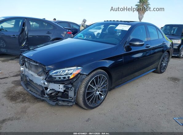 W1KWF8DBXMR644289 2021 MERCEDES-BENZ C-CLASS Black Առջևի ձախ երեք քառորդ տեսարան