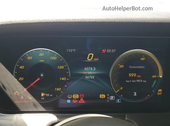 W1KZF8DB7MA938261 2021 MERCEDES-BENZ 350 White Instrument cluster view