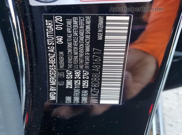 W1KZF8DB8LA816717 2020 MERCEDES-BENZ E Black 