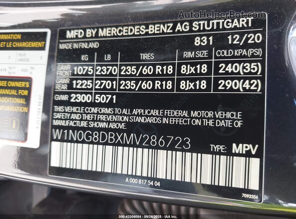 W1N0G8DBXMV286723 2021 MERCEDES-BENZ GLC 300 Black Widok komory silnika