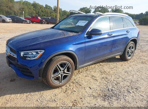 W1N0G8EB0MF923076 2021 MERCEDES-BENZ GLC 300 Blue წინა მარცხენა ხედი სამი მეოთხედიდან