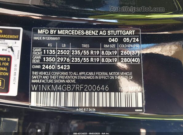 W1NKM4GB7RF200646 2024 MERCEDES-BENZ GLC-CLASS Black 