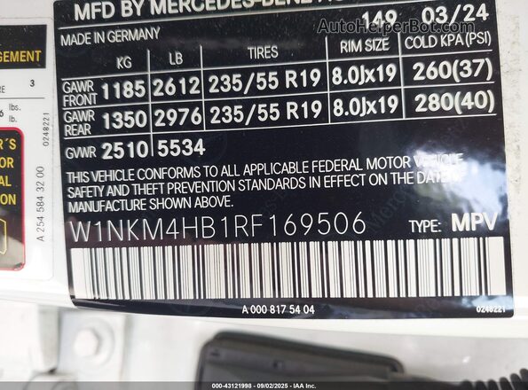 W1NKM4HB1RF169506 2024 MERCEDES-BENZ GLC 300 White Вид підкапотного простору