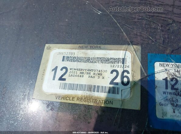 W1W4EBVY4MT074530 2021 MERCEDES-BENZ SPRINTER Black 