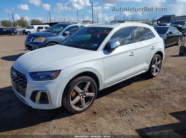 WA1A4AFY3N2135779 2022 AUDI SQ5 White წინა მარცხენა ხედი სამი მეოთხედიდან