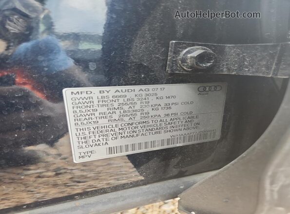 WA1AAAF77JD005941 2018 AUDI Q7 Black 