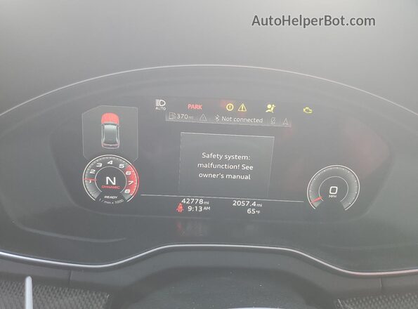 WA1B4AFY2M2018035 2021 AUDI SQ5 Black Instrument cluster view