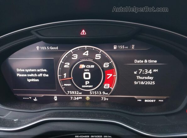 WA1B4AFY3K2005677 2019 AUDI SQ5 White Vista de los asientos traseros