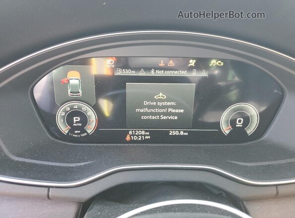 WA1BAAFY8M2084050 2021 AUDI Q5 Silver Вид щитка приладів
