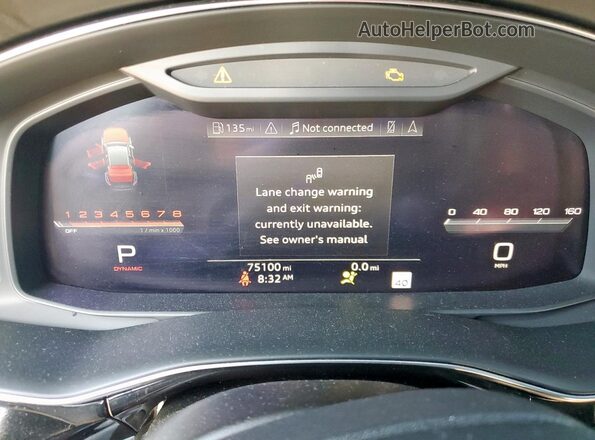 WA1CWAF11LD023005 2020 AUDI SQ8 Black ხელსაწყოთა პანელის ხედი