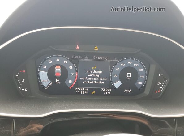 WA1DECF33M1075033 2021 AUDI Q3 White Вид щитка приладів