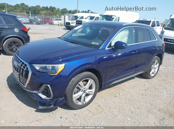 WA1DECF35N1043394 2022 AUDI Q3 Blue Передня ліва чверть