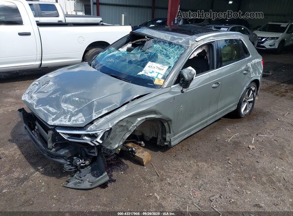 WA1EECF30L1028223 2020 AUDI Q3 Blue Front view
