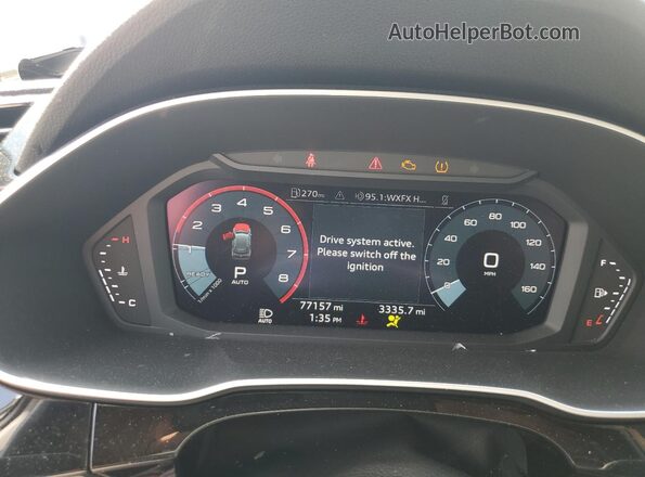 WA1EECF34N1008379 2022 AUDI Q3 White ხელსაწყოთა პანელის ხედი