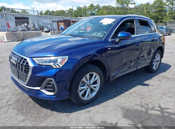 WA1EECF3XN1122726 2022 AUDI Q3 Blue Передня ліва чверть