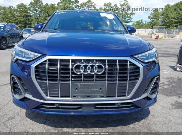 WA1EECF3XN1122726 2022 AUDI Q3 Blue Вид задньої частини салону