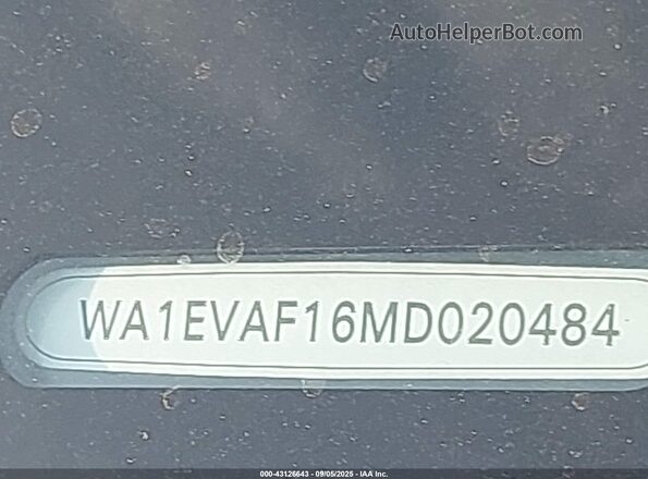 WA1EVAF16MD020484 2021 AUDI Q8 Gray 
