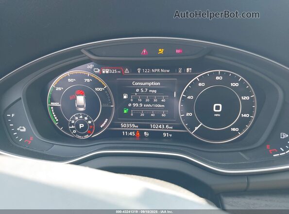 WA1F2AFY1L2047807 2020 AUDI Q5 White Widok tylnych siedzeń