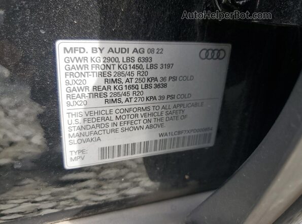 WA1LCBF7XPD000654 2023 AUDI Q7 Black 