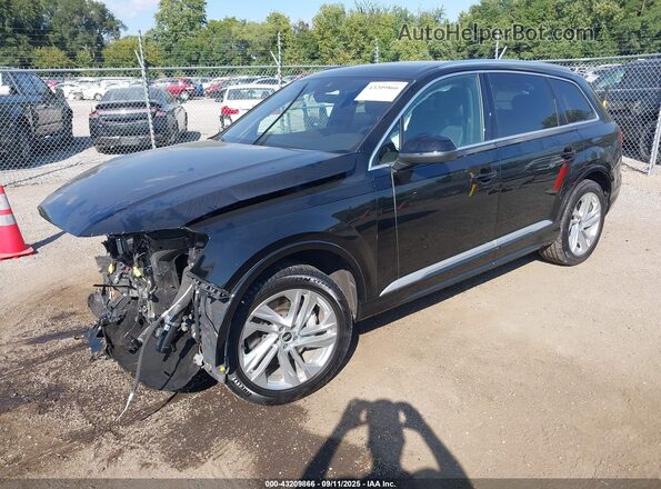 WA1LJAF77MD022834 2021 AUDI Q7 Black წინა მარცხენა ხედი სამი მეოთხედიდან
