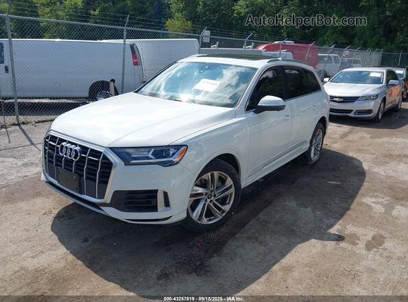 WA1LXAF72MD014140 2021 AUDI Q7 White წინა მარცხენა ხედი სამი მეოთხედიდან