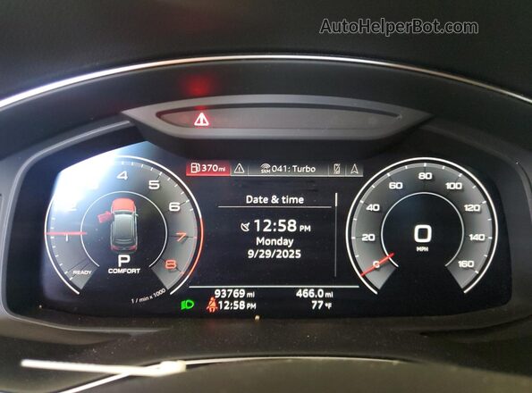 WA1LXAF78LD001343 2020 AUDI Q7 Black Widok zestawu wskaźników