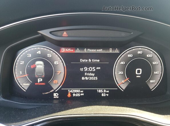 WA1LXAF79LD002453 2020 AUDI Q7 White Instrument cluster view