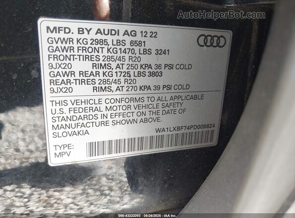 WA1LXBF74PD009824 2023 AUDI Q7 Black 
