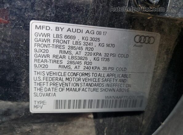 WA1VAAF77JD009103 2018 AUDI Q7 Black 