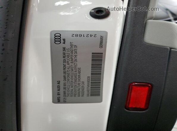 WAUABCF54MA063036 2021 AUDI OTHER White Vista de la etiqueta del VIN