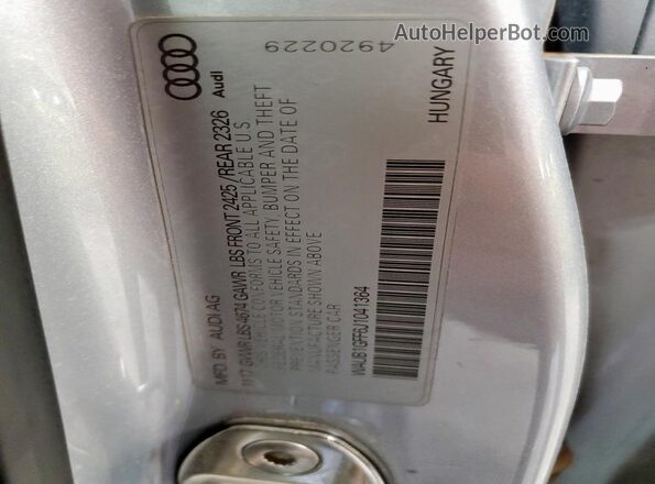 WAUB1GFF6J1041364 2018 AUDI S3 Black Շարժիչի բաժամունքի տեսք