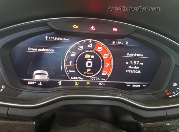 WAUC4CF55JA064159 2018 AUDI S5 Черный 