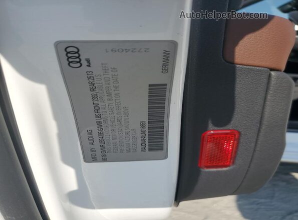 WAUDNAF45JN016859 2018 AUDI OTHER Белый 