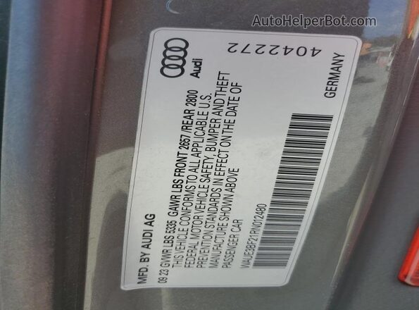 WAUE3BF21RN012480 2024 AUDI OTHER Gray 
