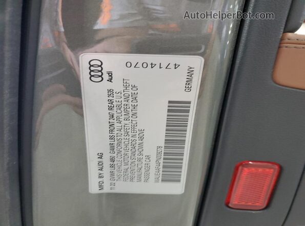 WAUEAAF44PN009278 2023 AUDI OTHER Gray Շարժիչի բաժամունքի տեսք