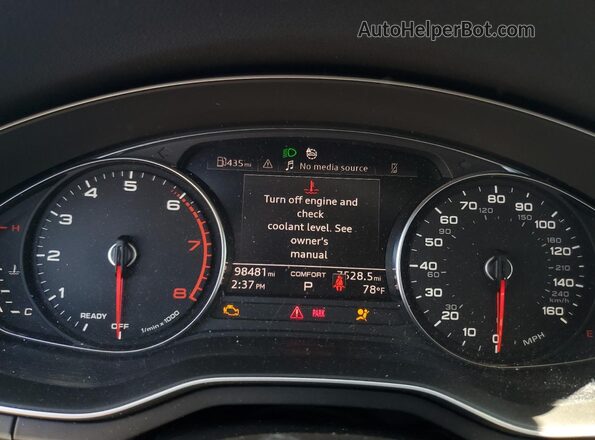 WAUGMAF48LA046139 2020 AUDI OTHER Black Widok zestawu wskaźników