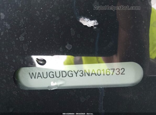 WAUGUDGY3NA016732 2022 AUDI OTHER Gray 