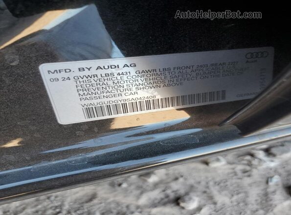 WAUGUDGY9SA042408 2025 AUDI OTHER Black 