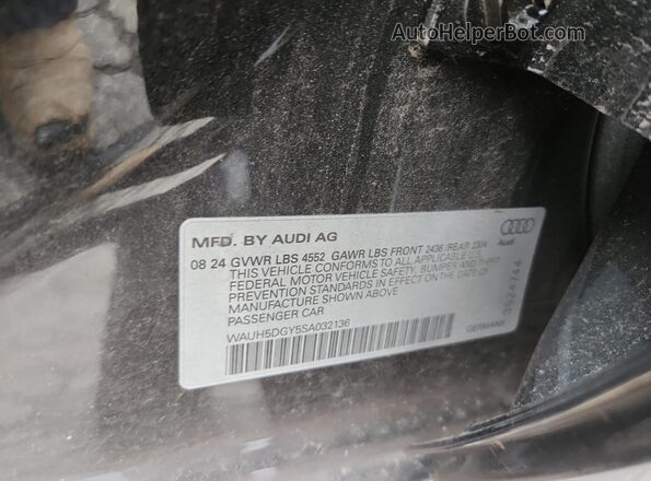 WAUH5DGY5SA032136 2025 AUDI S3 Черный Вид подкапотного пространства