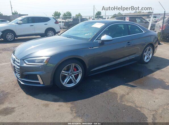 WAUP4AF52KA026704 2019 AUDI S5 Gray Առջևի ձախ երեք քառորդ տեսարան