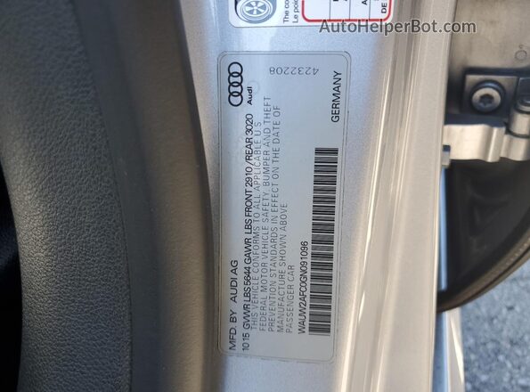 WAUW2AFC0GN091096 2016 AUDI S7 Silver 